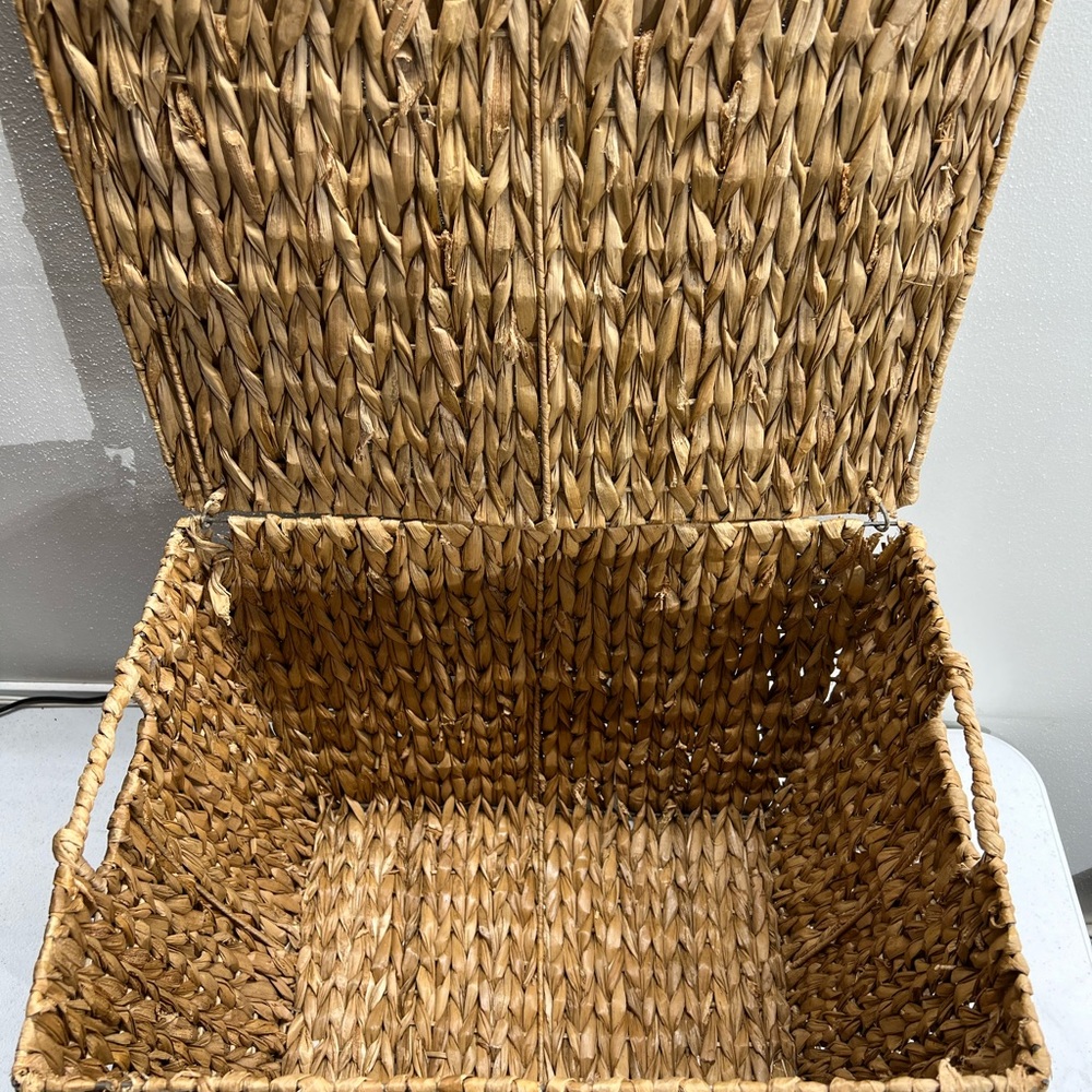Seagrass storage baskets Woven pantry baskets Organization Vintage basket bin - Picture 9 of 10